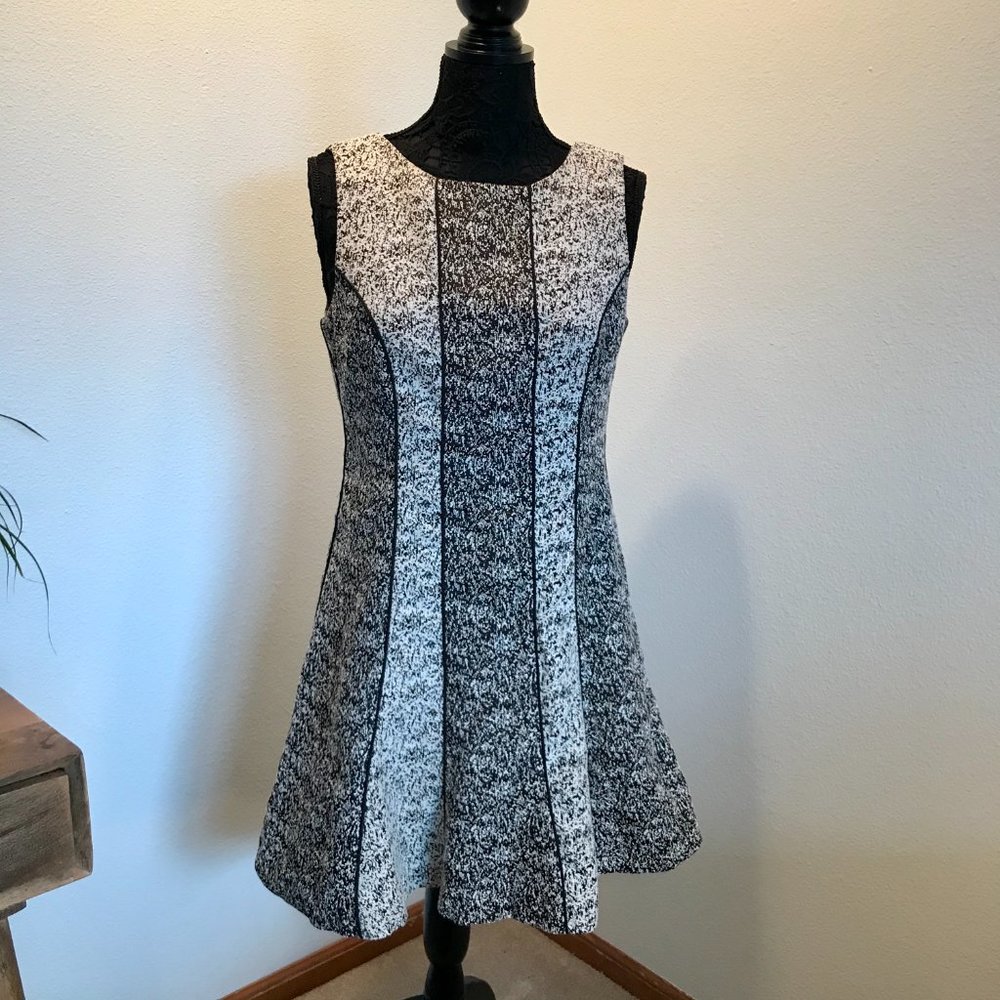 H & M Size 12  fit and flare tick stretchy dress